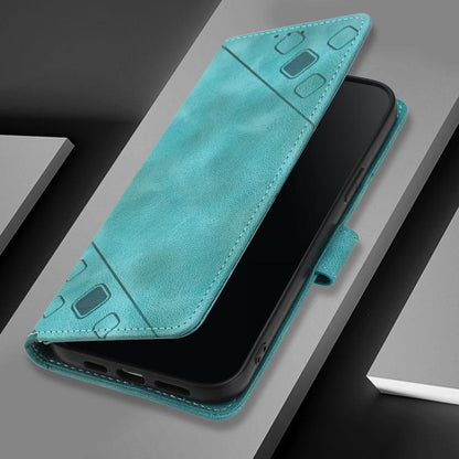 For Google Pixel 10 Pro XL 5G Global Skin-feel Embossed Leather Phone Case(Green) - Google Cases by buy2fix | Online Shopping UK | buy2fix