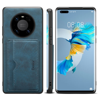 For Huawei Mate 60 Denior PU Single Card Slot Holder Phone Case(Blue) - Huawei Cases by Denior | Online Shopping UK | buy2fix