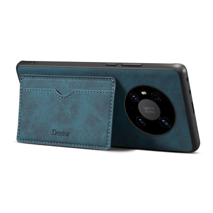 For Huawei Mate 60 Denior PU Single Card Slot Holder Phone Case(Blue) - Huawei Cases by Denior | Online Shopping UK | buy2fix