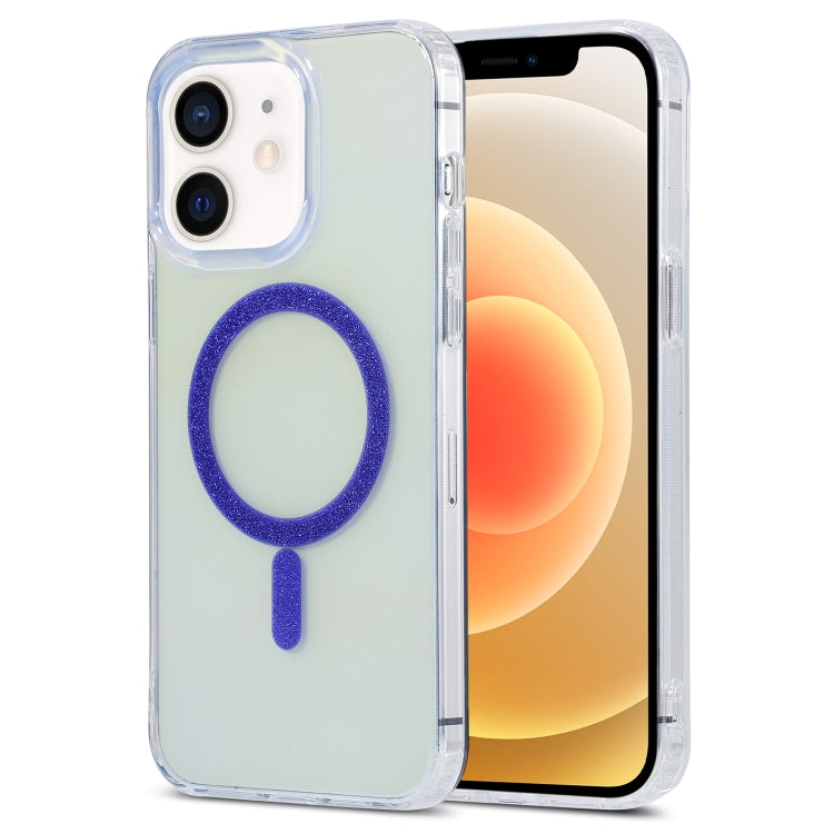 For iPhone 12 Magic Diamond Blu-ray MagSafe Phone Case(Purple) by buy2fix