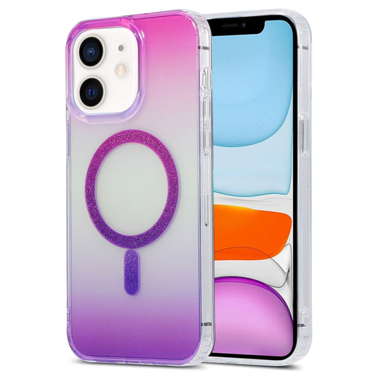 For iPhone 11 Magic Diamond Blu-ray MagSafe Phone Case(Red Purple Gradient) by buy2fix