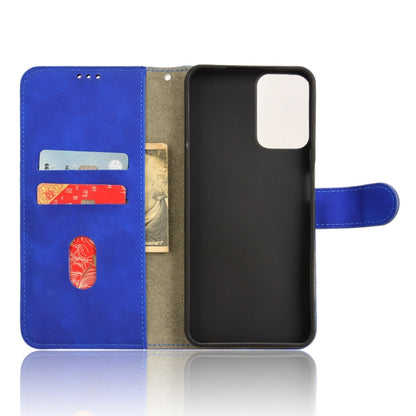 For Motorola Moto G Power 5G 2024 Skin Feel Magnetic Flip Leather Phone Case(Blue) - Motorola Cases by buy2fix | Online Shopping UK | buy2fix