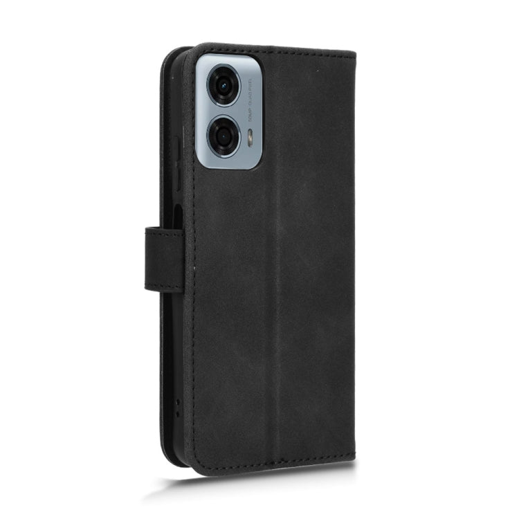 For Motorola Moto G Stylus 5G 2024 Skin Feel Magnetic Flip Leather Phone Case(Black) - Motorola Cases by buy2fix | Online Shopping UK | buy2fix