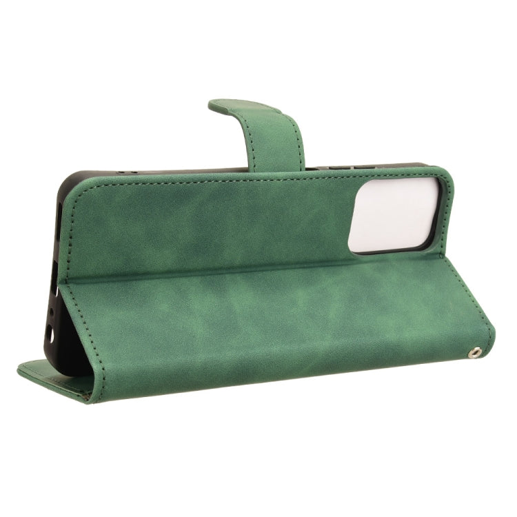 For Motorola Moto G Stylus 5G 2024 Skin Feel Magnetic Flip Leather Phone Case(Green) - Motorola Cases by buy2fix | Online Shopping UK | buy2fix