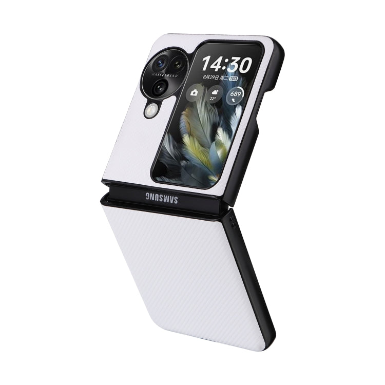 For OPPO Find N3 Flip PU Leather PC Phone Case(White) - Find N3 Flip Cases by buy2fix | Online Shopping UK | buy2fix