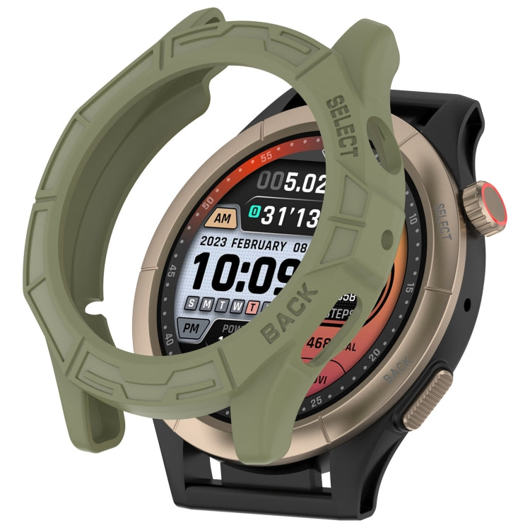 For Amazfit Cheetah / Cheetah Pro Armor Hollow Watch Protective Case(Jungle Green) by buy2fix
