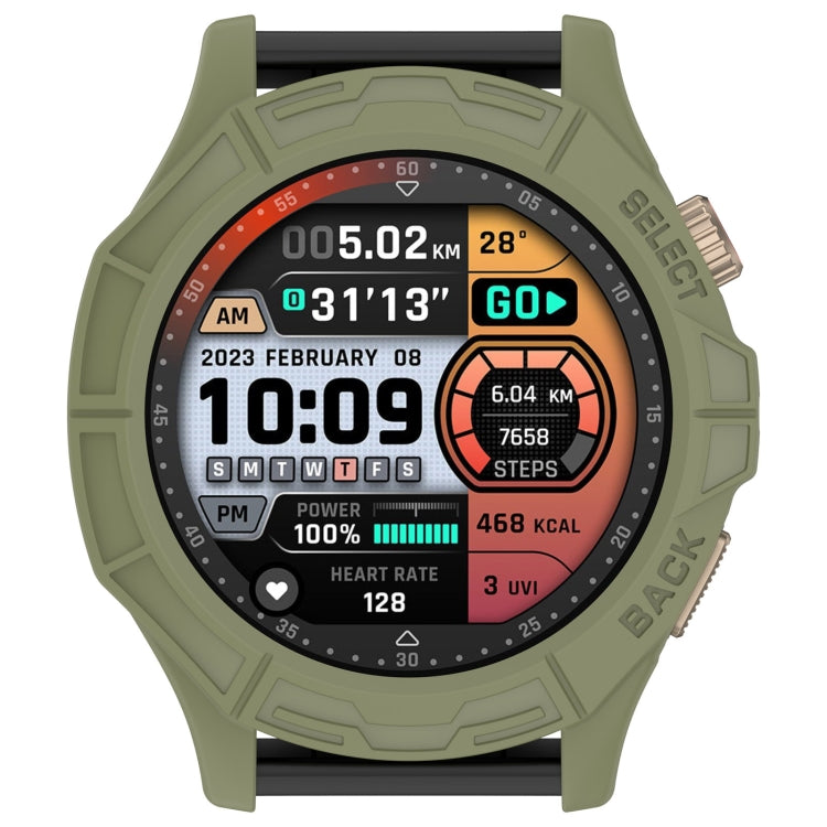 For Amazfit Cheetah / Cheetah Pro Armor Hollow Watch Protective Case(Jungle Green) by buy2fix