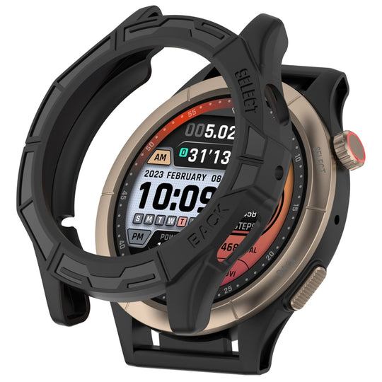 For Amazfit Cheetah / Cheetah Pro Armor Hollow Watch Protective Case(Black)