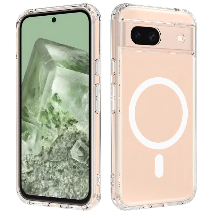 For Google Pixel 8a MagSafe Clear Acrylic PC Hybrid TPU Phone Case(Transparent) by buy2fix