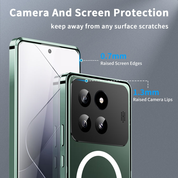 For Xiaomi 14 Pro Aromatherapy Magnetic Metal Phone Case(Green) - 14 Pro Cases by buy2fix | Online Shopping UK | buy2fix