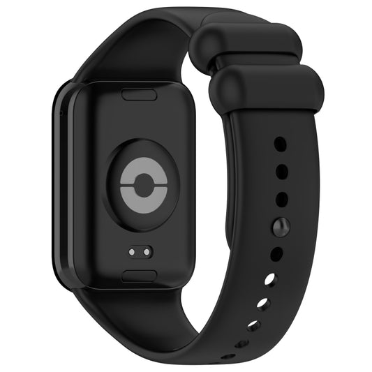 For Xiaomi Smart Band 9 Pro / 8 Pro Solid Color Black Buckle Silicone Watch Band(Black) by buy2fix
