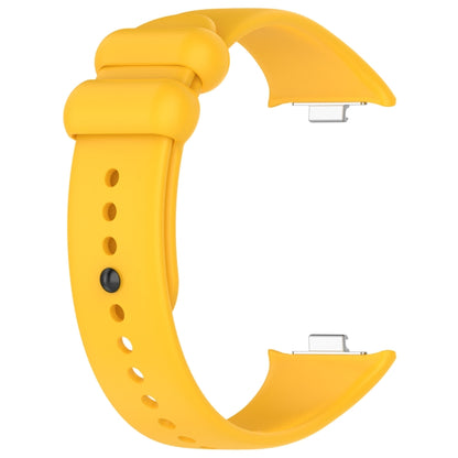 For Xiaomi Mi Band 8 Pro Solid Color Black Buckle Silicone Watch Band(Yellow) - Watch Bands by buy2fix | Online Shopping UK | buy2fix