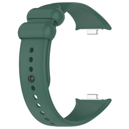 For Xiaomi Mi Band 8 Pro Solid Color Black Buckle Silicone Watch Band(Dark Green) - Watch Bands by buy2fix | Online Shopping UK | buy2fix