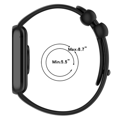 For Xiaomi Mi Band 8 Pro Solid Color Black Buckle Silicone Watch Band(Starlight Color) - Watch Bands by buy2fix | Online Shopping UK | buy2fix