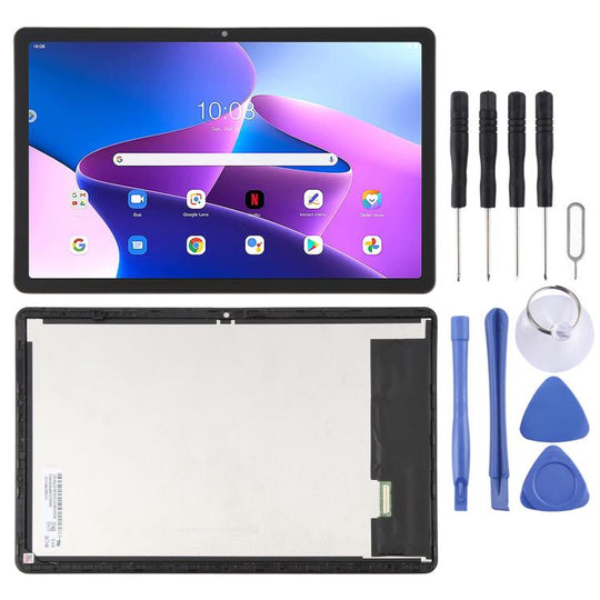 For Lenovo Tab M10 Plus 3rd Gen TB128FU LCD Screen Digitizer Full Assembly with Frame
