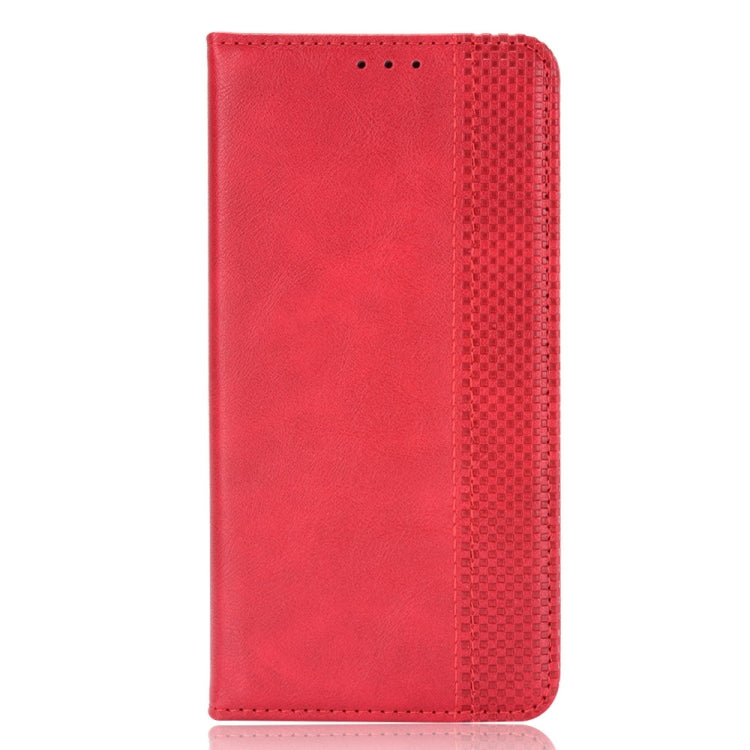 For Google Pixel Fold Magnetic Buckle Retro Texture Leather Phone Case(Red) - Google Cases by buy2fix | Online Shopping UK | buy2fix