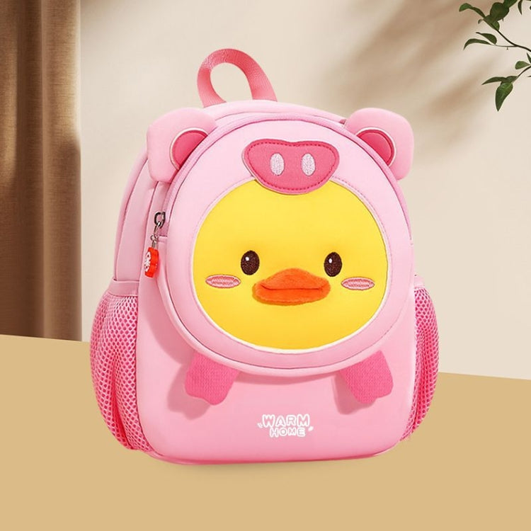 Children Cartoon Anti-Lost Large School Bag Backpack(Pig Pig Duck) - Double-shoulder Bags by buy2fix | Online Shopping UK | buy2fix