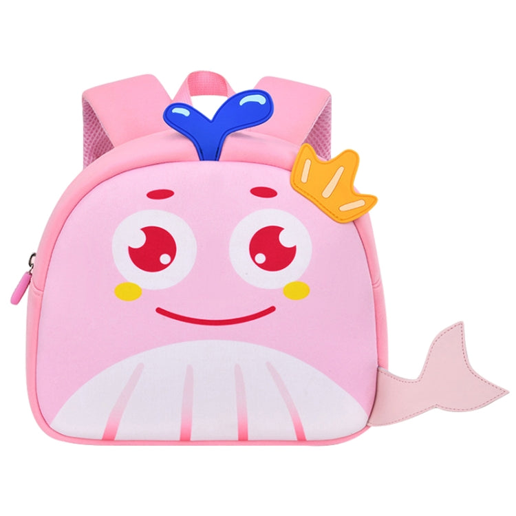 Children Cute Cartoon Anti-Lost Kindergarten School Bag(Pink Whale Medium) - Double-shoulder Bags by buy2fix | Online Shopping UK | buy2fix