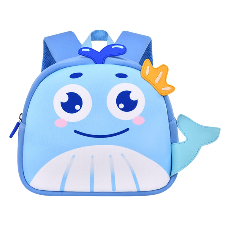 Children Cute Cartoon Anti-Lost Kindergarten School Bag(Blue Whale Medium) - Double-shoulder Bags by buy2fix | Online Shopping UK | buy2fix