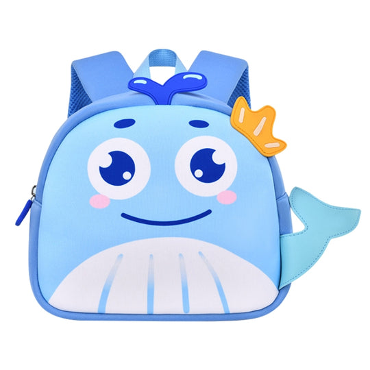 Children Cute Cartoon Anti-Lost Kindergarten School Bag(Blue Whale Medium)