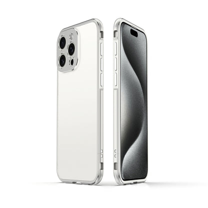 For iPhone 15 Pro Aurora Series Lens Protector + Metal Frame Phone Case(Silver) - iPhone 15 Pro Cases by buy2fix | Online Shopping UK | buy2fix