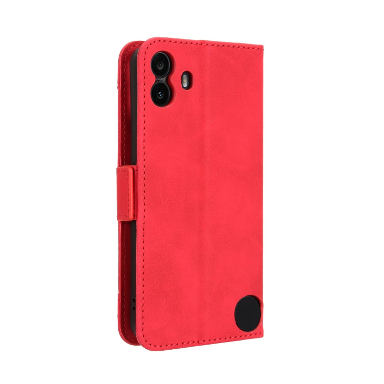 For Nothing CMF Phone 1 Skin Feel Calf Texture Card Slots Leather Phone Case(Red) - More Brand by buy2fix | Online Shopping UK | buy2fix