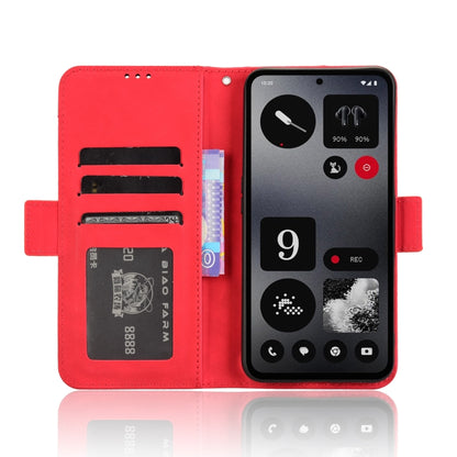 For Nothing CMF Phone 1 Skin Feel Calf Texture Card Slots Leather Phone Case(Red) - More Brand by buy2fix | Online Shopping UK | buy2fix