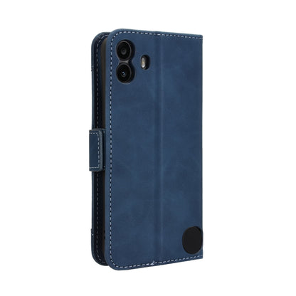 For Nothing CMF Phone 1 Skin Feel Calf Texture Card Slots Leather Phone Case(Blue) - Nothing Cases by buy2fix | Online Shopping UK | buy2fix