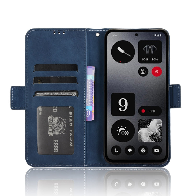 For Nothing CMF Phone 1 Skin Feel Calf Texture Card Slots Leather Phone Case(Blue) - Nothing Cases by buy2fix | Online Shopping UK | buy2fix