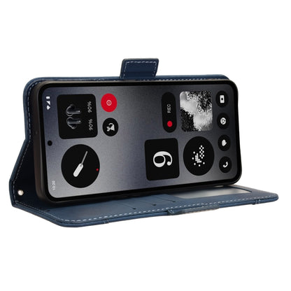 For Nothing CMF Phone 1 Skin Feel Calf Texture Card Slots Leather Phone Case(Blue) - Nothing Cases by buy2fix | Online Shopping UK | buy2fix