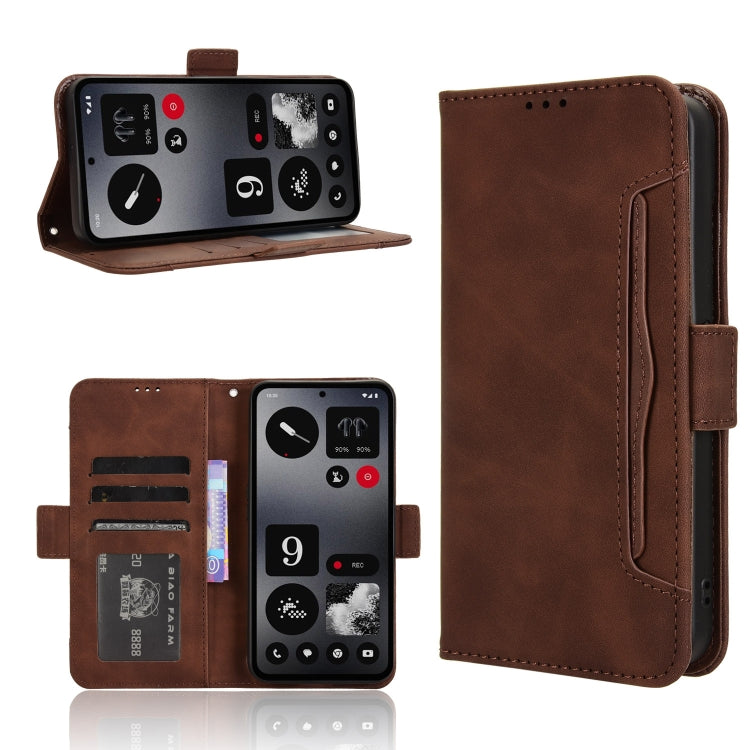 For Nothing CMF Phone 1 Skin Feel Calf Texture Card Slots Leather Phone Case(Brown) - Nothing Cases by buy2fix | Online Shopping UK | buy2fix