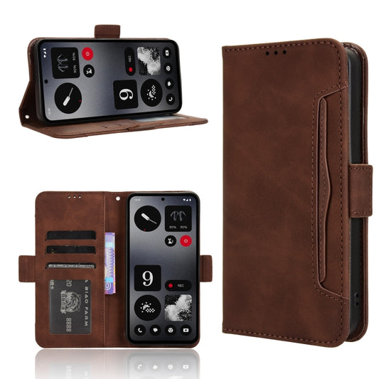 For Nothing CMF Phone 1 Skin Feel Calf Texture Card Slots Leather Phone Case(Brown) - Nothing Cases by buy2fix | Online Shopping UK | buy2fix