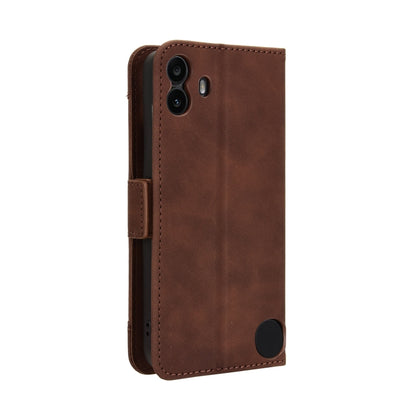 For Nothing CMF Phone 1 Skin Feel Calf Texture Card Slots Leather Phone Case(Brown) - Nothing Cases by buy2fix | Online Shopping UK | buy2fix