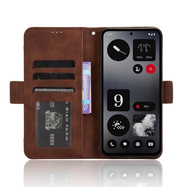 For Nothing CMF Phone 1 Skin Feel Calf Texture Card Slots Leather Phone Case(Brown) - Nothing Cases by buy2fix | Online Shopping UK | buy2fix