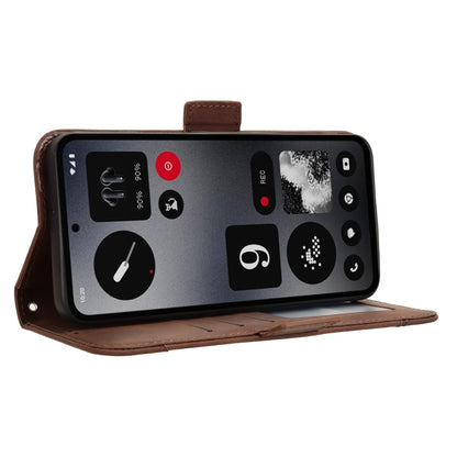 For Nothing CMF Phone 1 Skin Feel Calf Texture Card Slots Leather Phone Case(Brown) - Nothing Cases by buy2fix | Online Shopping UK | buy2fix