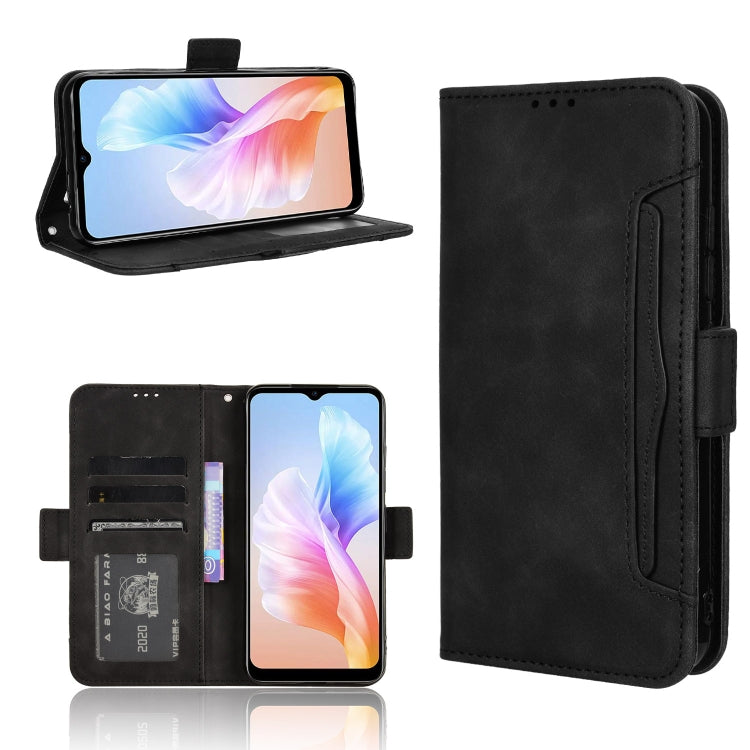 For Doogee X98 Skin Feel Calf Texture Card Slots Leather Phone Case(Black) - Doogee Cases by buy2fix | Online Shopping UK | buy2fix