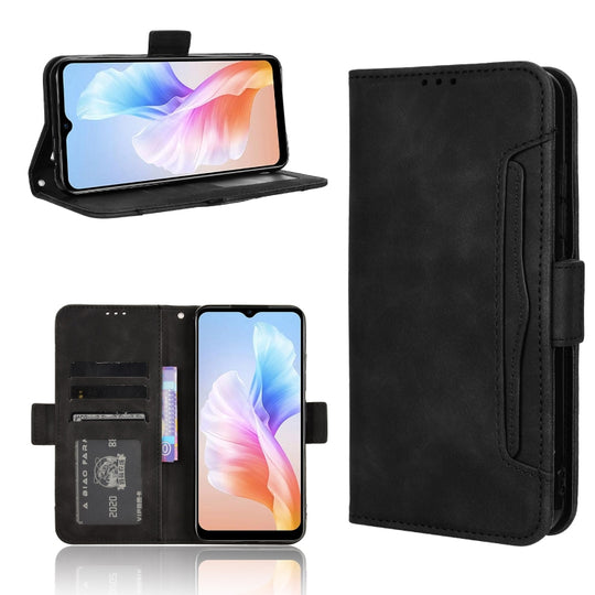 For Doogee X98 Skin Feel Calf Texture Card Slots Leather Phone Case(Black)