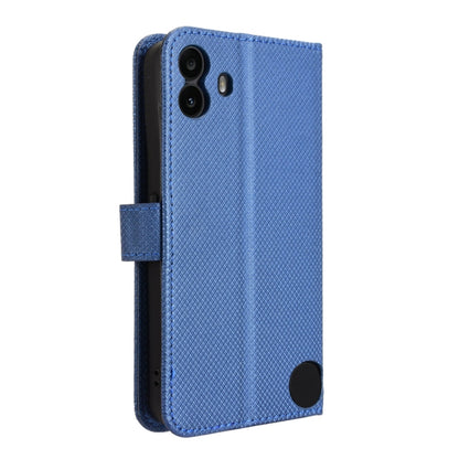 For Nothing CMF Phone 1 Diamond Texture Leather Phone Case(Blue) - More Brand by buy2fix | Online Shopping UK | buy2fix
