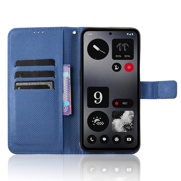 For Nothing CMF Phone 1 Diamond Texture Leather Phone Case(Blue) - More Brand by buy2fix | Online Shopping UK | buy2fix