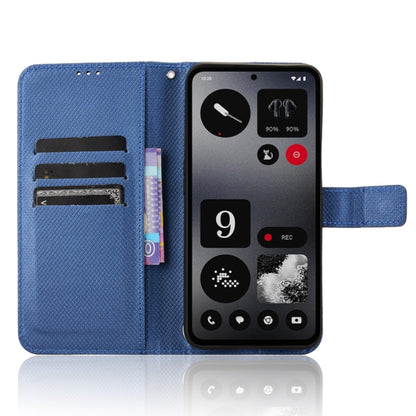 For Nothing CMF Phone 1 Diamond Texture Leather Phone Case(Blue) - More Brand by buy2fix | Online Shopping UK | buy2fix