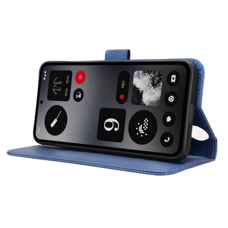 For Nothing CMF Phone 1 Diamond Texture Leather Phone Case(Blue) - More Brand by buy2fix | Online Shopping UK | buy2fix