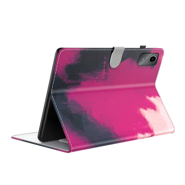 For Lenovo Tab M11 / Xiaoxin Pad 11 2024 Watercolor Pattern Flip Leather Tablet Case(Berry Color) - Lenovo by buy2fix | Online Shopping UK | buy2fix
