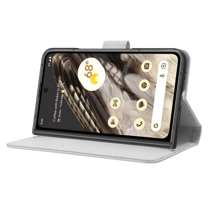 For Google Pixel Fold Diamond Texture Leather Phone Case(White) - Google Cases by buy2fix | Online Shopping UK | buy2fix