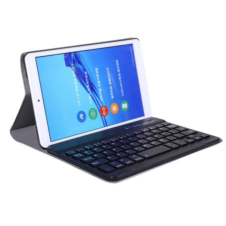 A0T8 For Huawei MatePad T8 8 inch ABS Ultra-thin Detachable Bluetooth Keyboard Voltage PU Leather Tablet Case with Bracket(Black) - Huawei Keyboard by buy2fix | Online Shopping UK | buy2fix