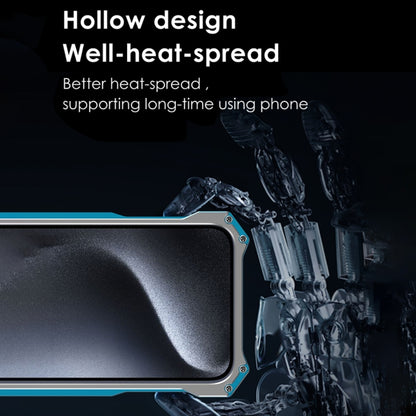For iPhone 15 Pro R-JUST RJ17 Shockproof Armor Metal Phone Case(Blue) by R-JUST