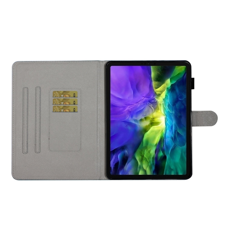 For iPad Pro 11 (2020) Colored Drawing Pattern Horizontal Flip PU Leather Tablet Case with Holder & Card Slot & Sleep / Wake-up Function(Purple Quicksand) - iPad Pro 11 (2020) Cases by buy2fix | Online Shopping UK | buy2fix