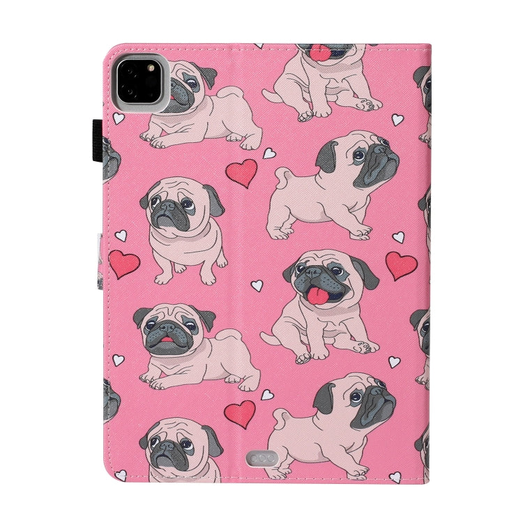 For iPad Pro 11 (2020) Colored Drawing Pattern Horizontal Flip PU Leather Tablet Case with Holder & Card Slot & Sleep / Wake-up Function(Love Dog) - iPad Pro 11 (2020) Cases by buy2fix | Online Shopping UK | buy2fix