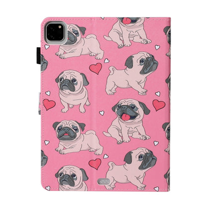For iPad Pro 11 (2020) Colored Drawing Pattern Horizontal Flip PU Leather Tablet Case with Holder & Card Slot & Sleep / Wake-up Function(Love Dog) - iPad Pro 11 (2020) Cases by buy2fix | Online Shopping UK | buy2fix