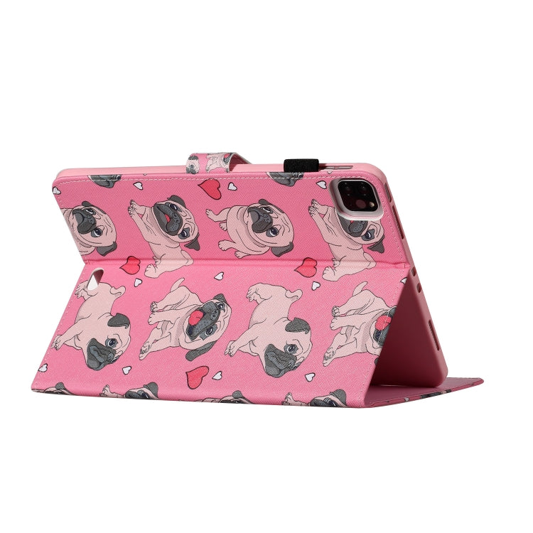 For iPad Pro 11 (2020) Colored Drawing Pattern Horizontal Flip PU Leather Tablet Case with Holder & Card Slot & Sleep / Wake-up Function(Love Dog) - iPad Pro 11 (2020) Cases by buy2fix | Online Shopping UK | buy2fix