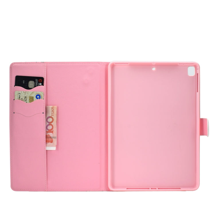For iPad 9.7 (2017/2018) & Air 2 & Air Colored Drawing Pattern Horizontal Flip PU Leather Case with Holder & Card Slot & Sleep / Wake-up Function(Crown Cat) - iPad 9.7 (2018) & (2017) Cases by buy2fix | Online Shopping UK | buy2fix